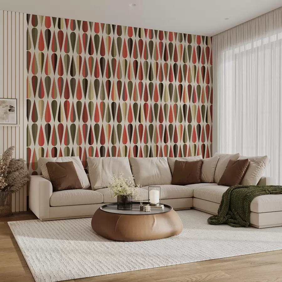 Papier peint photo Gouttes rétro des années 70 u51626