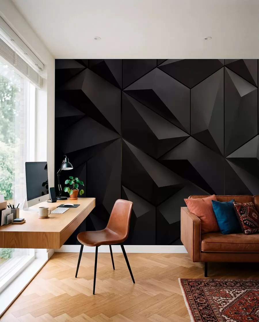 Fotobehang Driehoekige panelen u79936