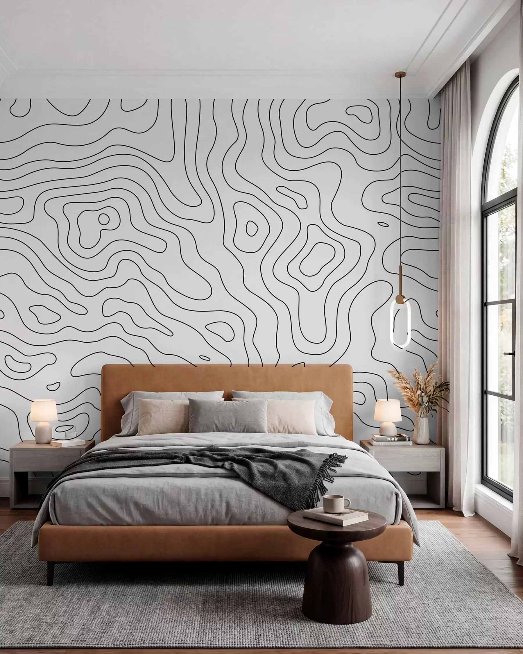 Fotobehang Topografische kaart u70650