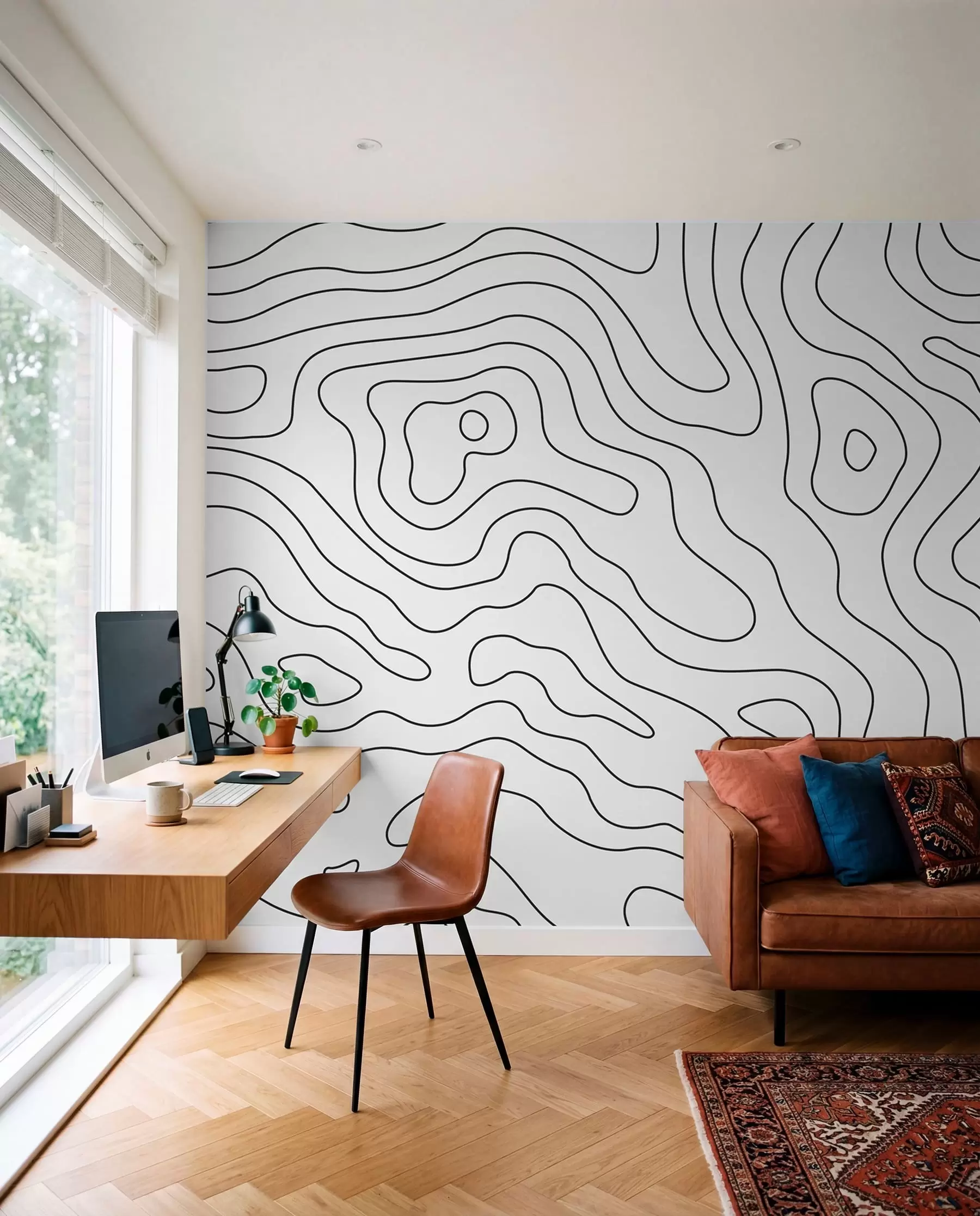 Fotobehang Topografische kaart u70650