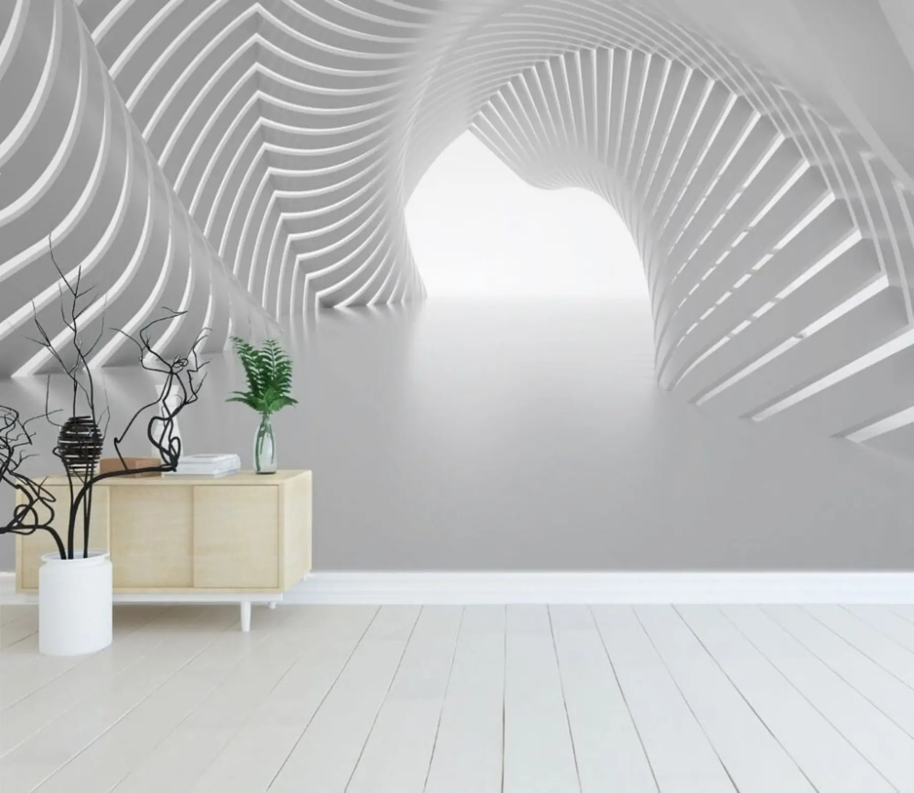 Papier peint photo Gris, symétrie et teintes et nuances u02035