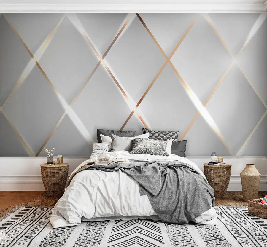 Papier peint photo Grille sur fond blanc u06014
