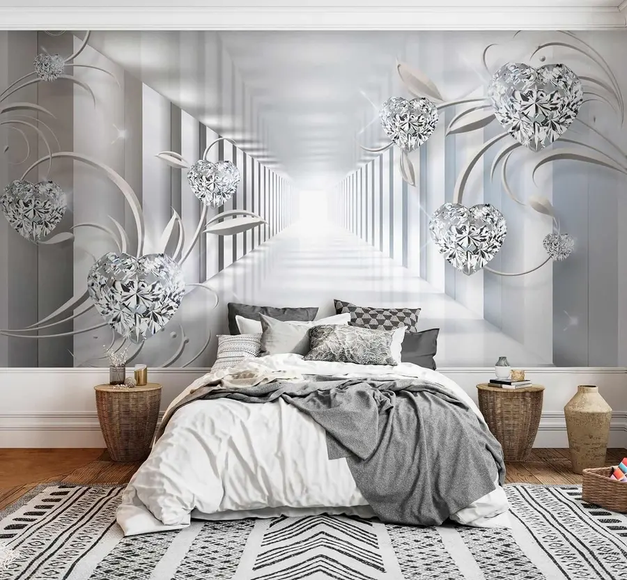 Papier peint photo Coeurs de diamant dans le tunnel u07513