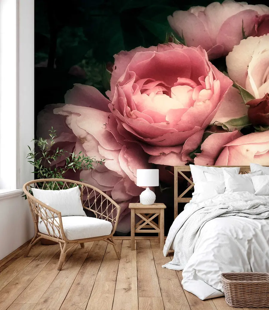 Papier peint photo Pivoines roses fines u08062