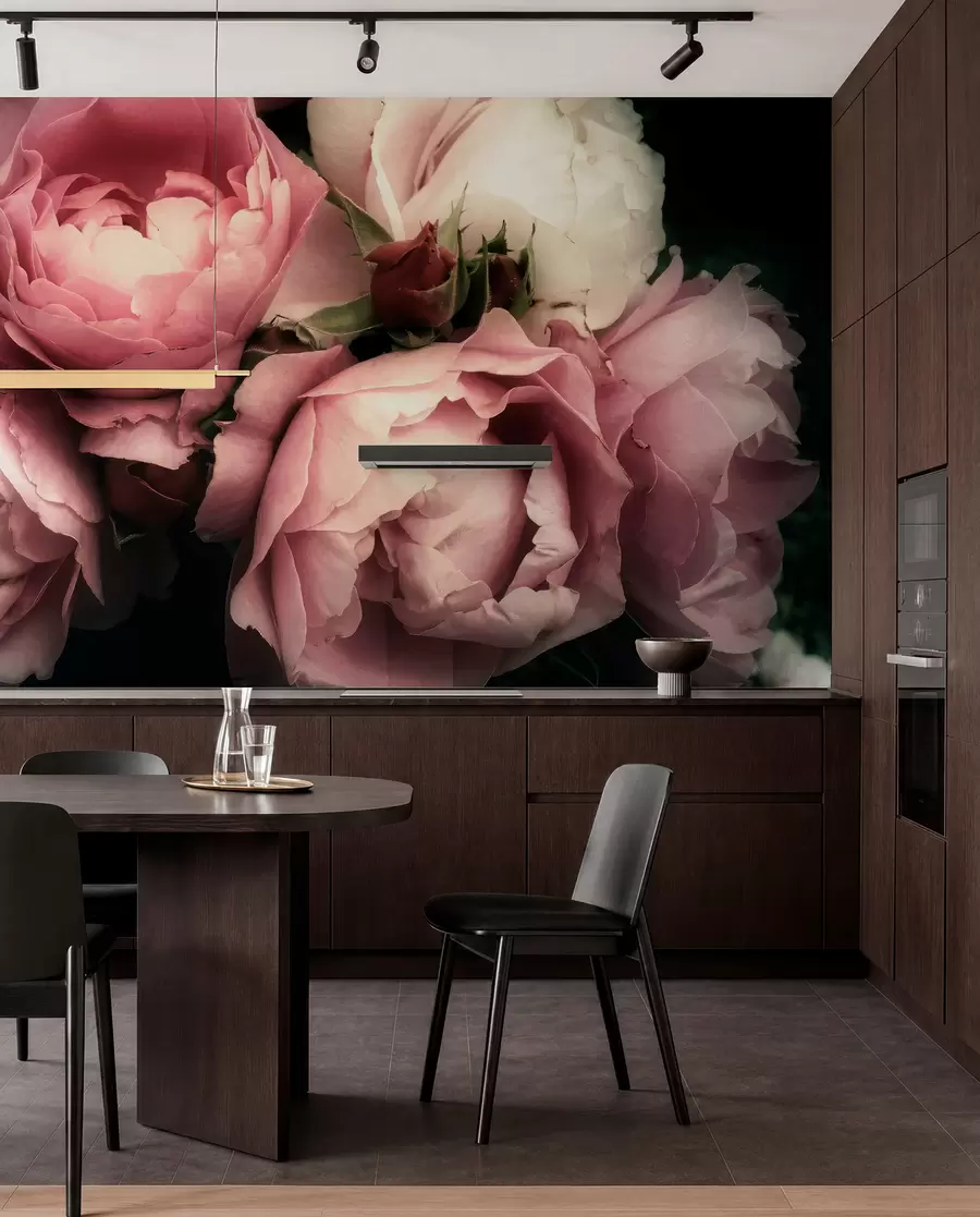Papier peint photo Pivoines roses fines u08062