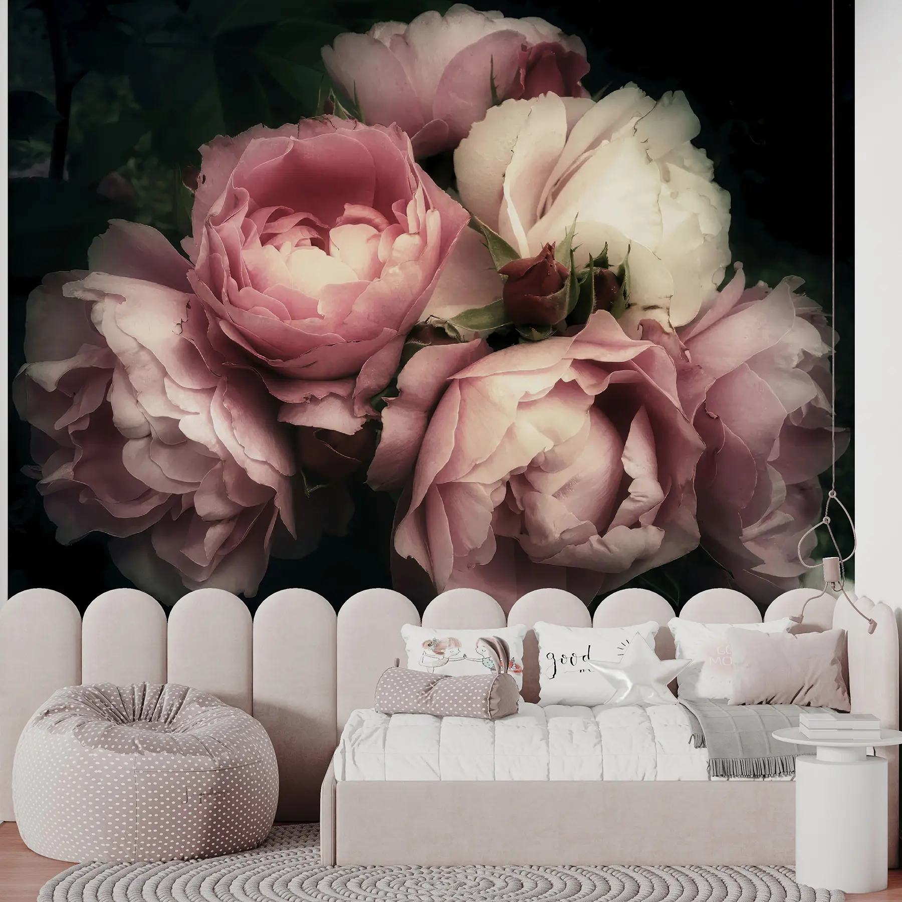  Peintures Pivoines roses fines u08062