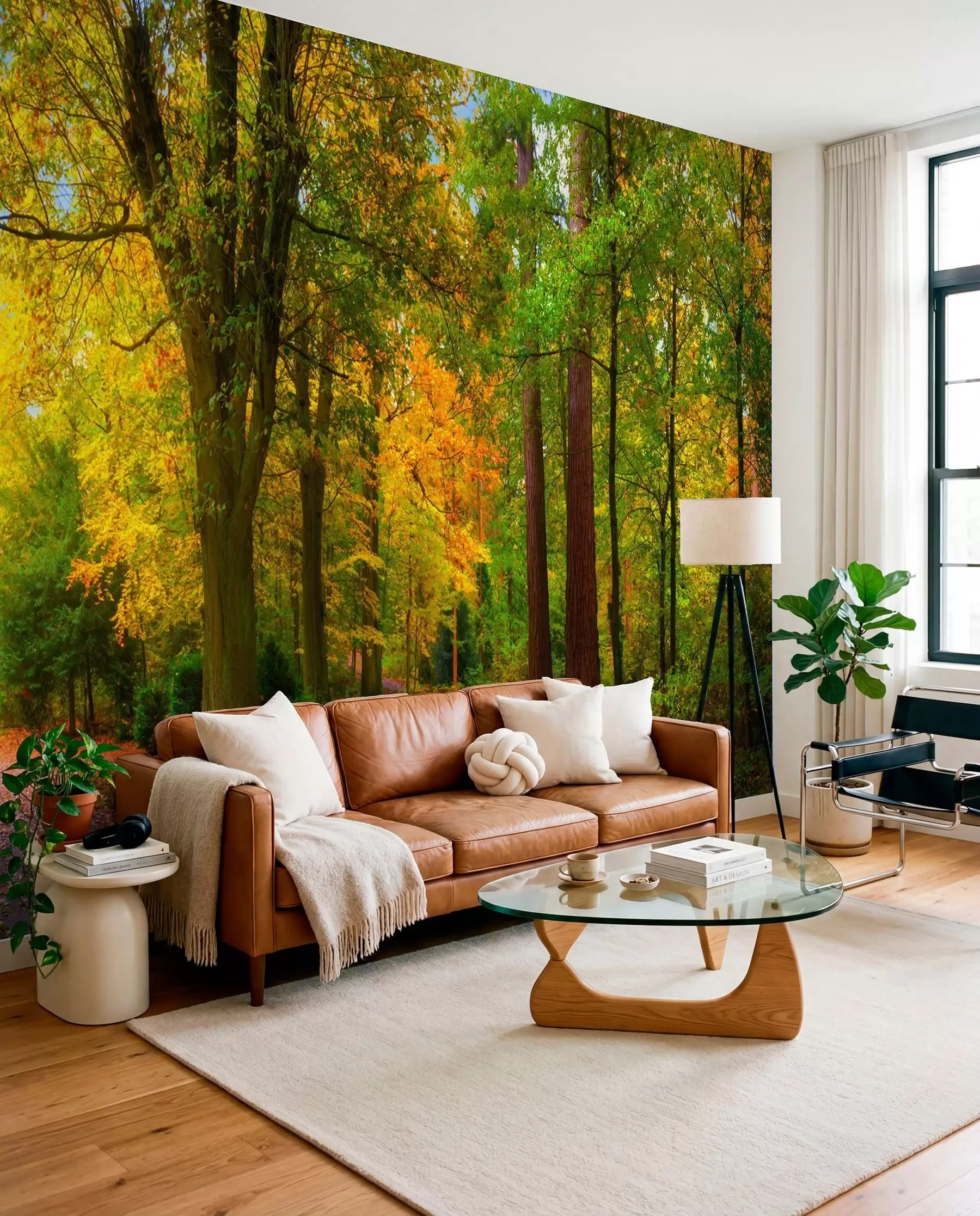 Fotobehang Het eerste herfstgoud u08547