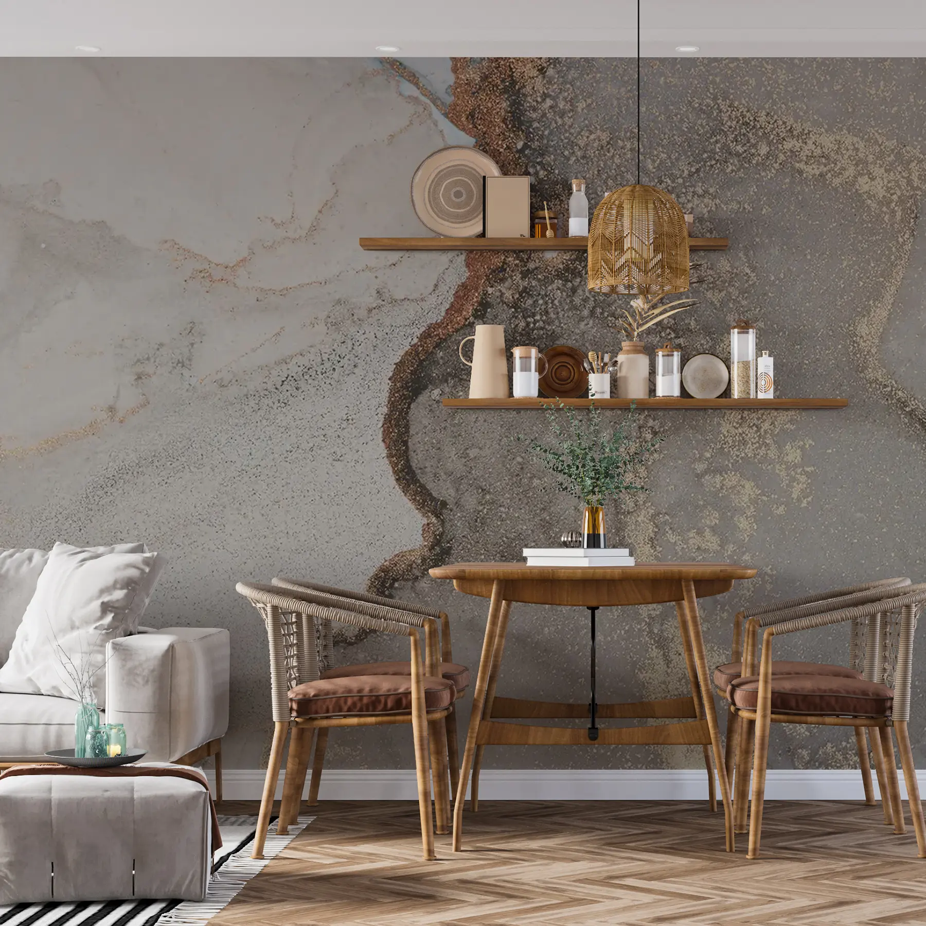 Fotobehang Grijze vloeistof u08653