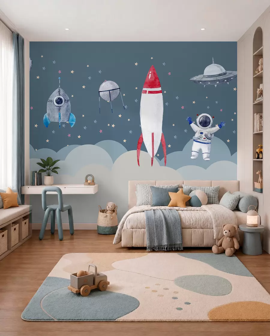 Papier peint photo La petite équipe spatiale u09813
