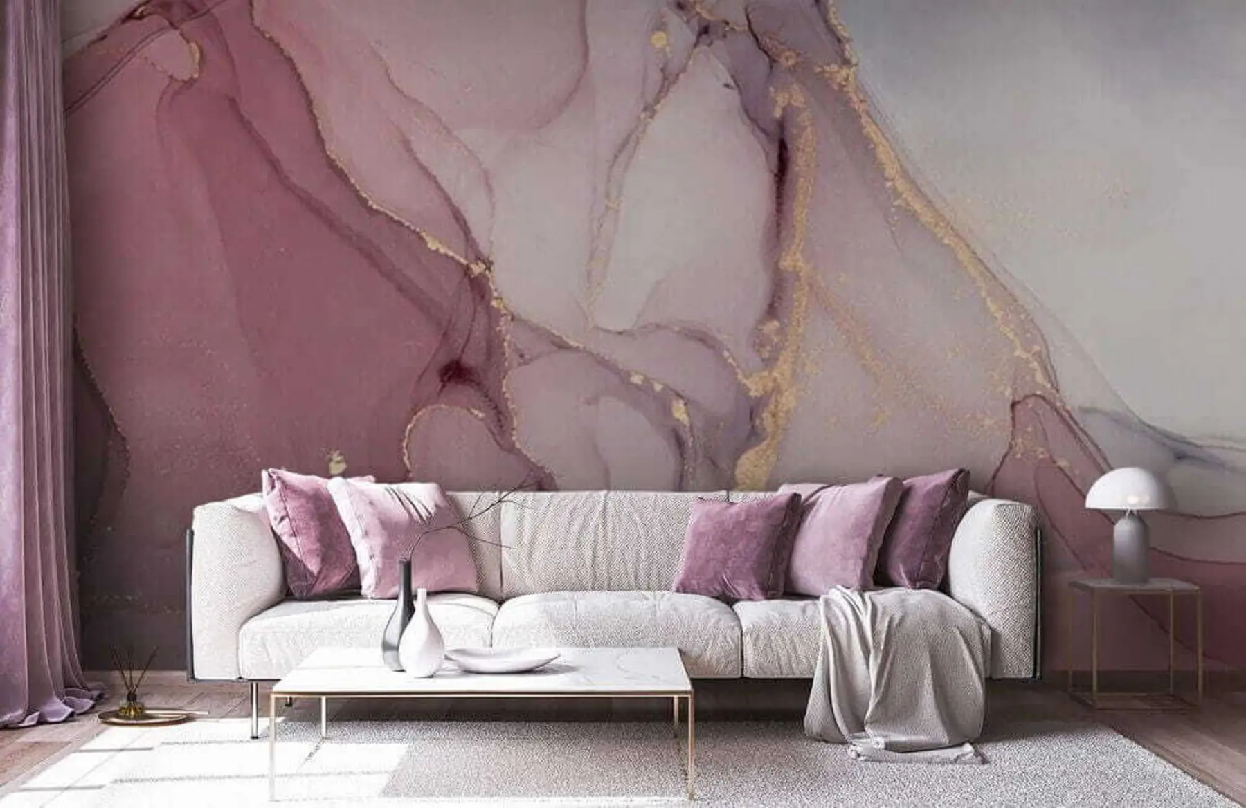 Fotobehang Roze vloeistof u10293