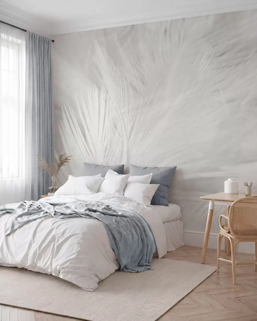 Fotobehang Witte veren u15622