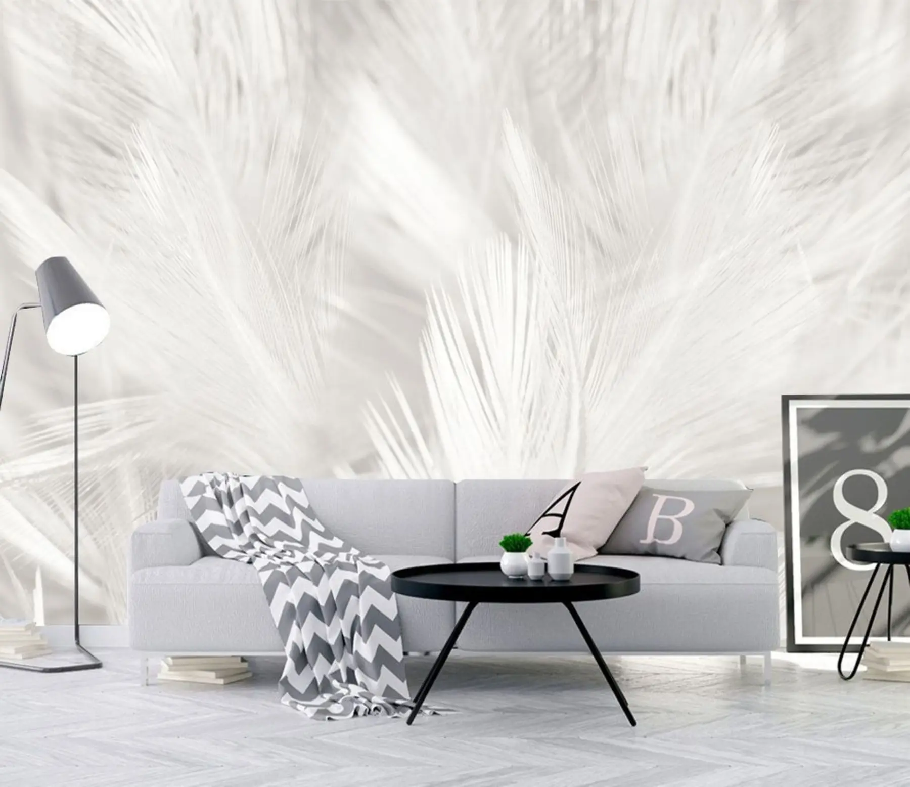 Fotobehang Witte veren u15622