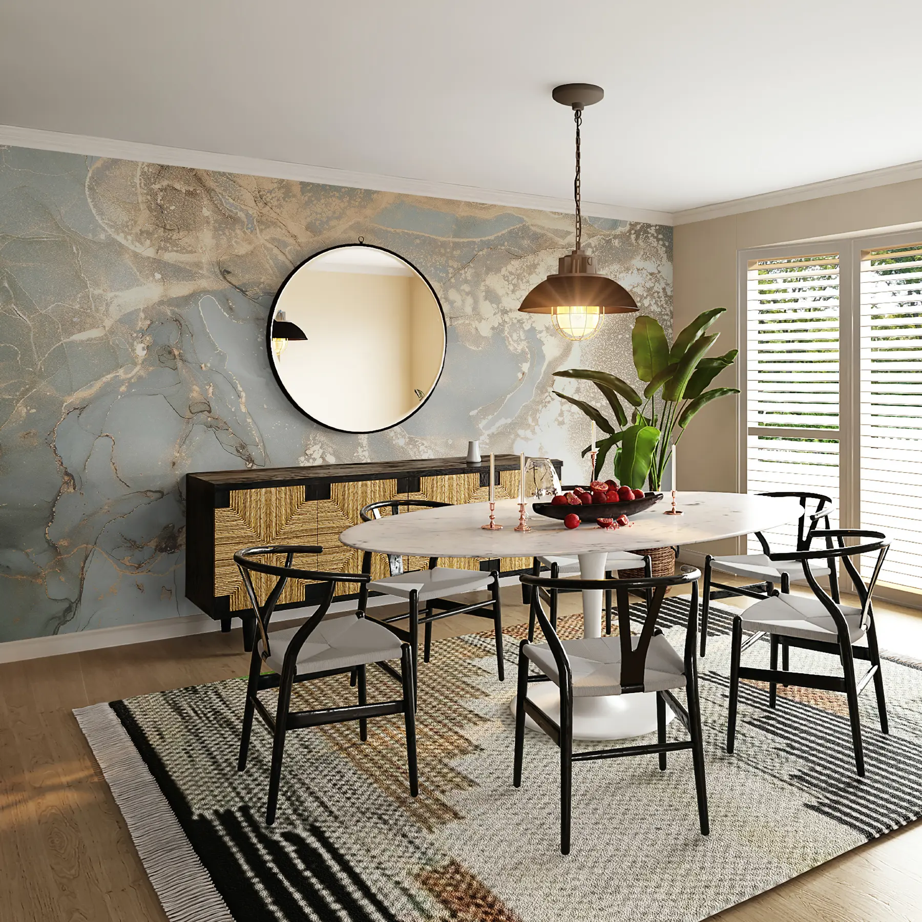 Papier peint photo Marbre gris et jaune u17492