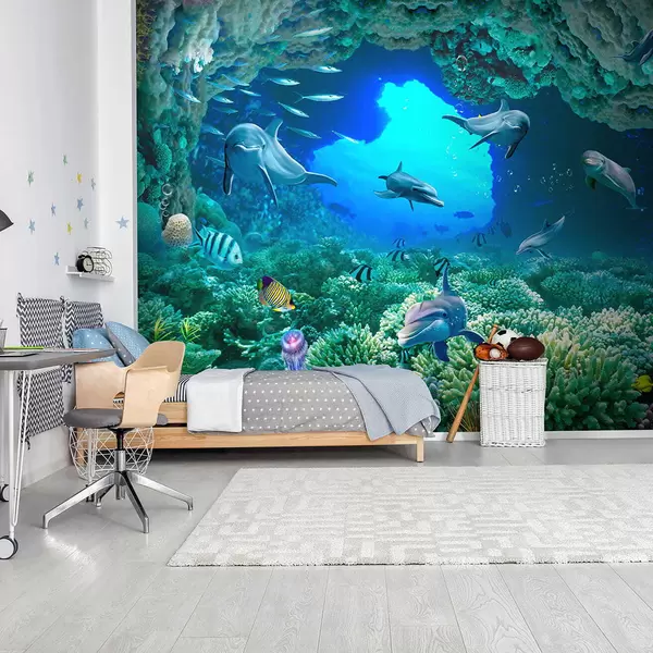 Avec poissons et aquarium