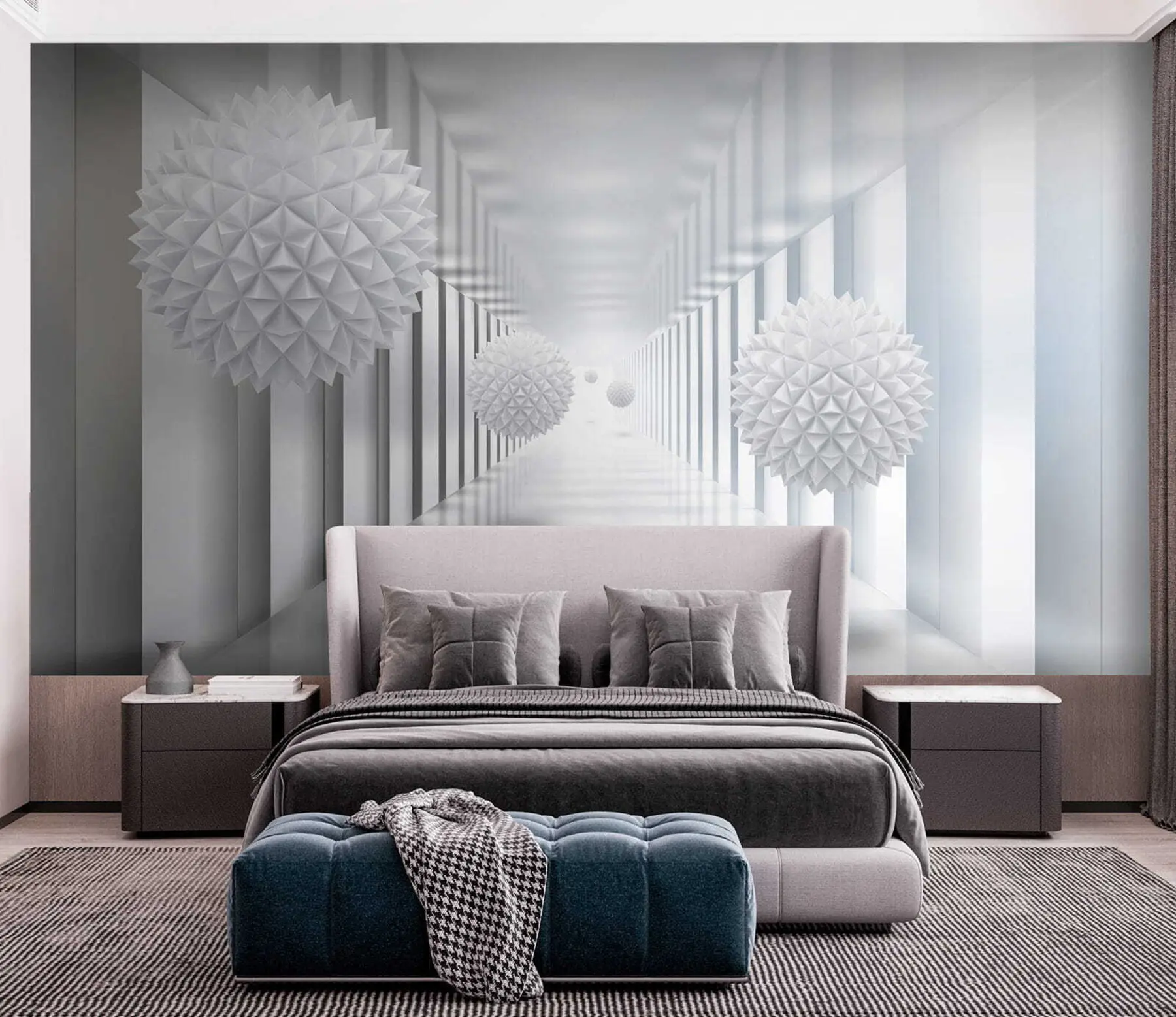 Fotobehang Ballen in de tunnel u24571