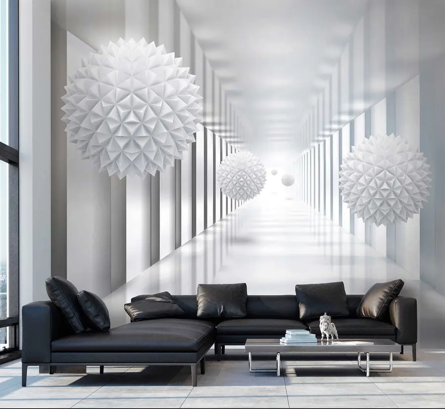 Fotobehang Ballen in de tunnel u24571