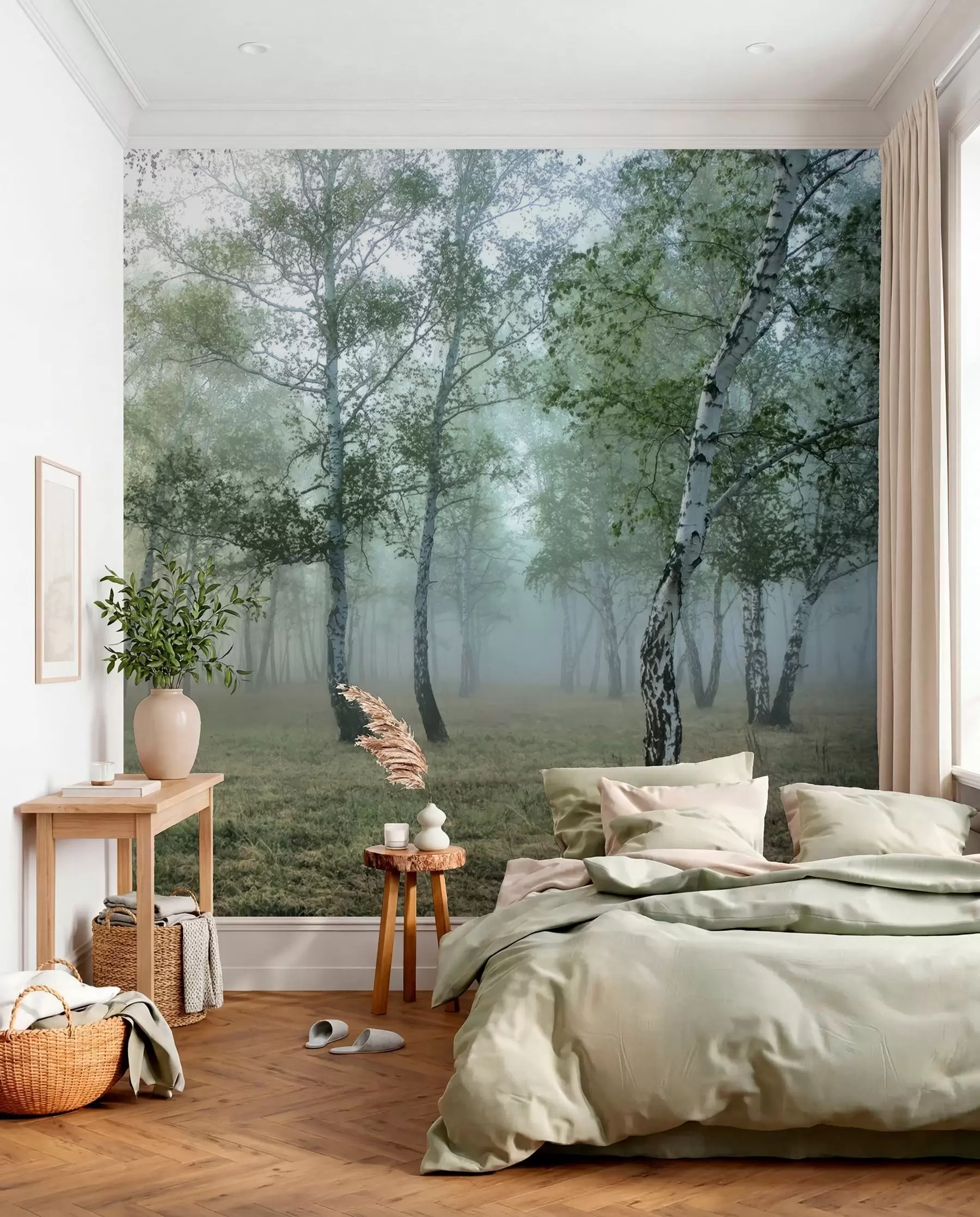 Fotobehang Mist berkenbos u25820