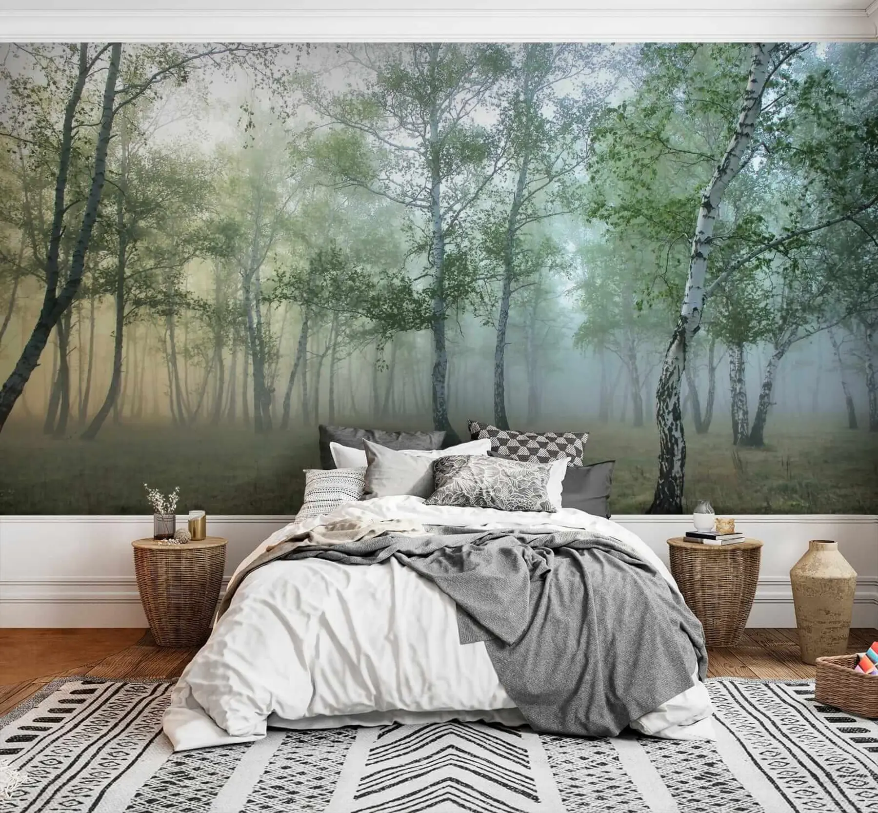 Fotobehang Mist berkenbos u25820