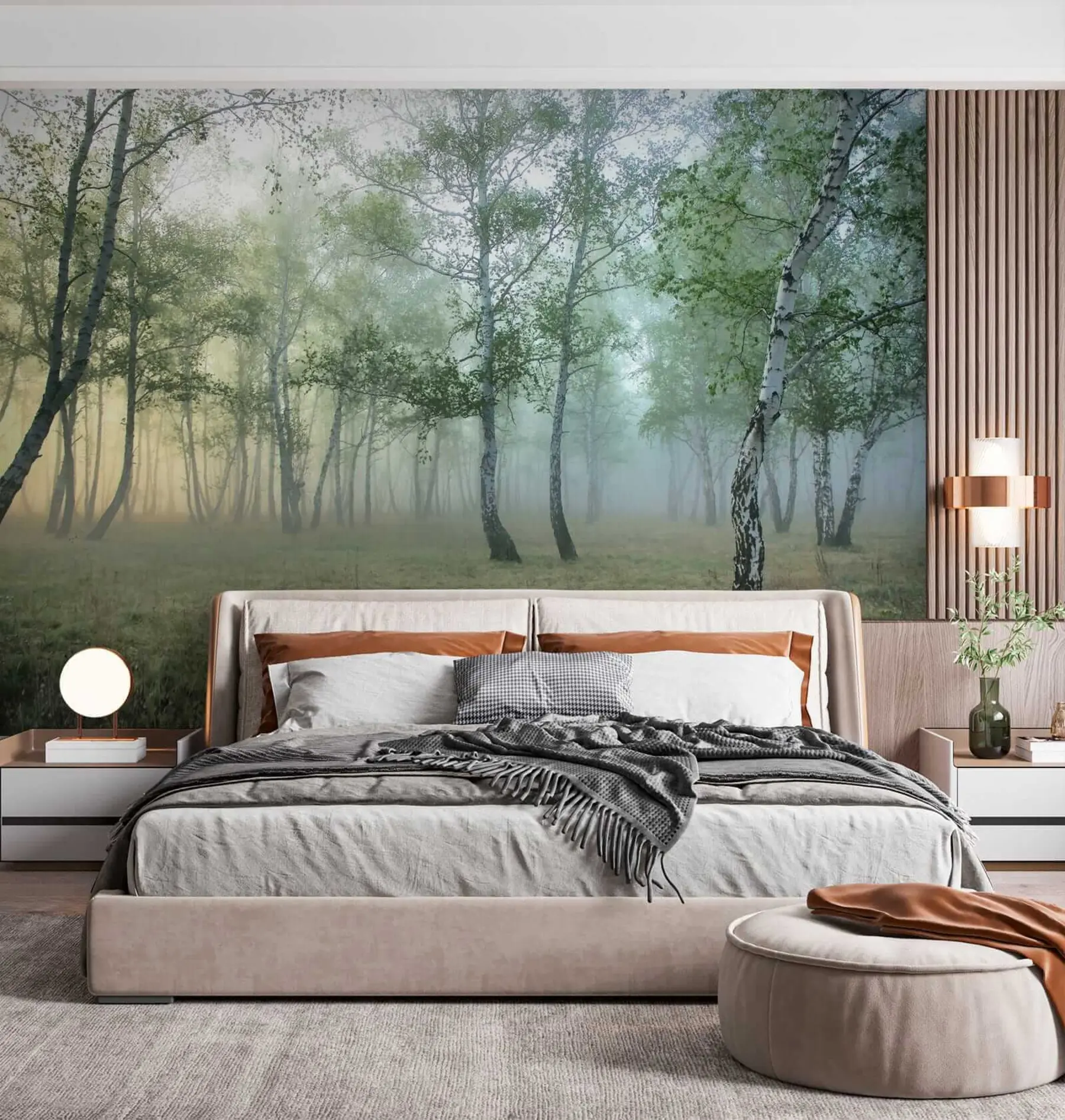 Fotobehang Mist berkenbos u25820
