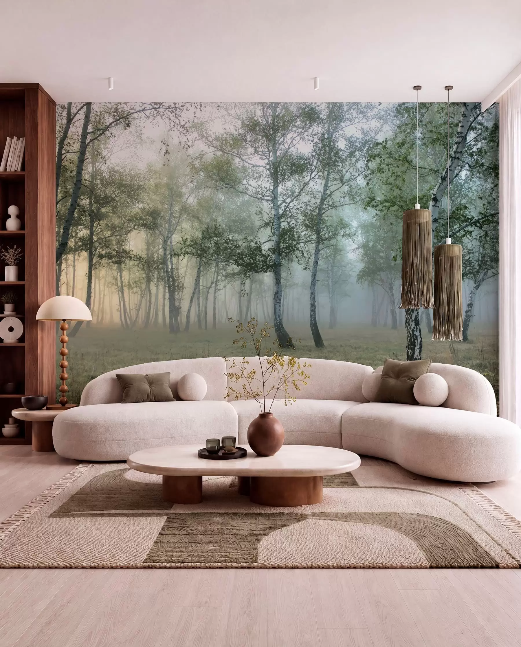 Fotobehang Mist berkenbos u25820