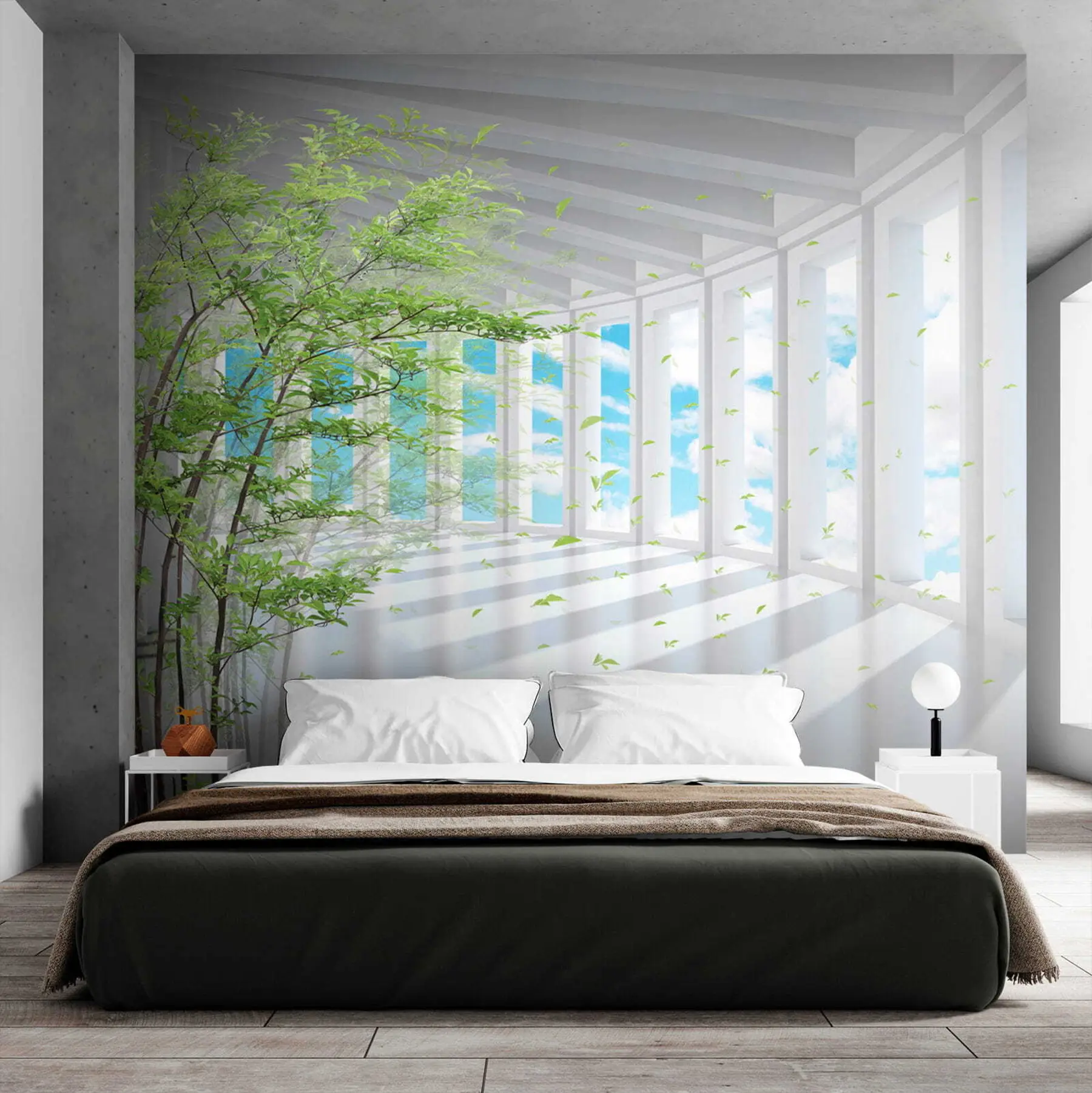 Papier peint photo Tunnel surplombant les nuages u29922