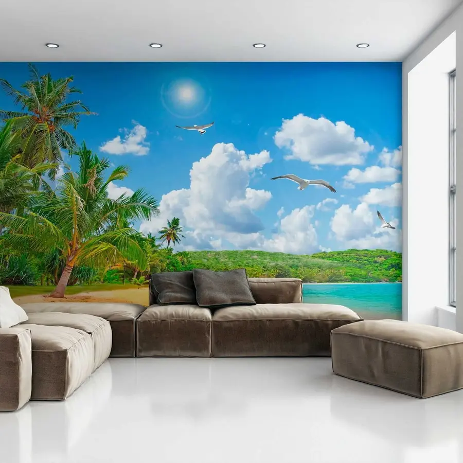 Papier peint photo Palmiers sur la côte u31410