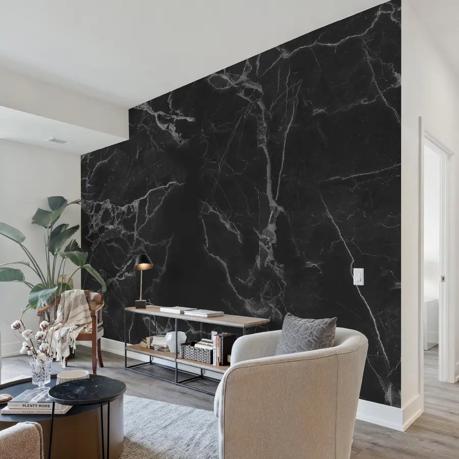 Papier peint photo Profondeur du marbre noir u32084