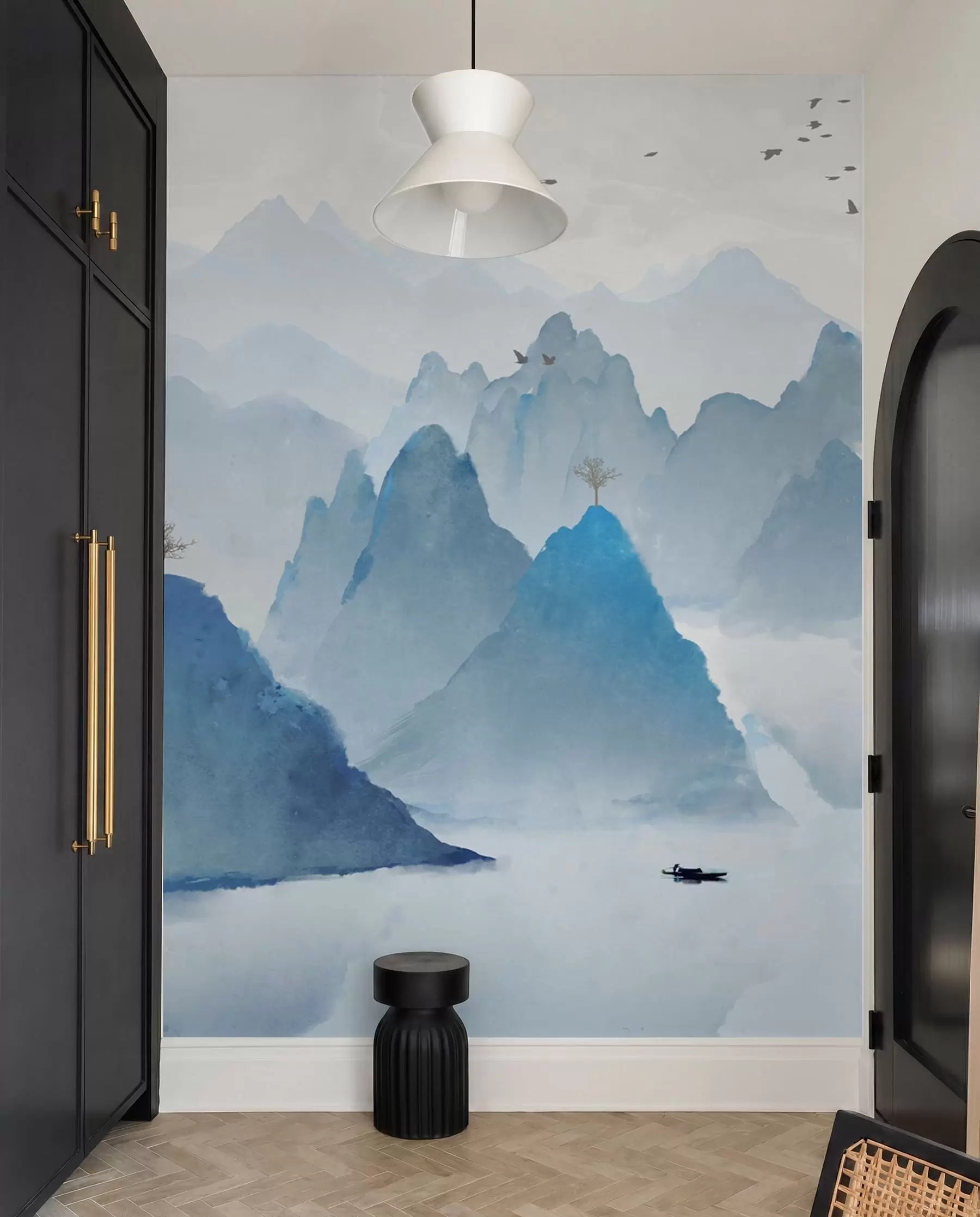 Fotobehang Blauwe bergen u32523