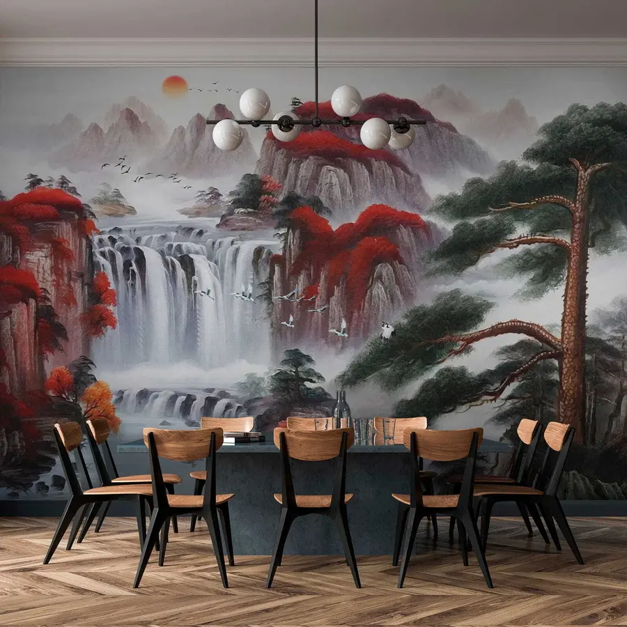 Fotobehang Waterval in Japanse stijl u36222