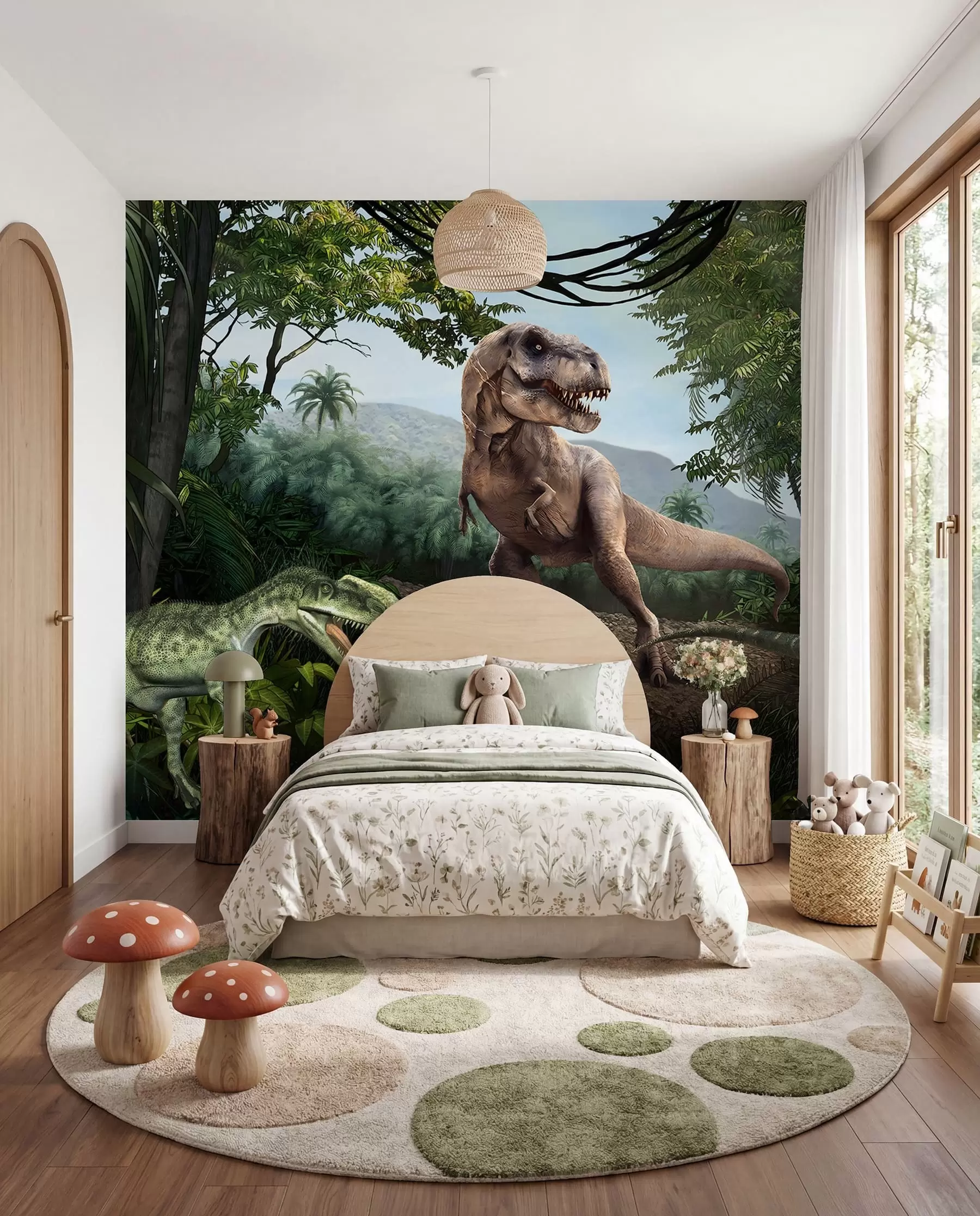 Papier peint photo Dinosaures dans la jungle u36756