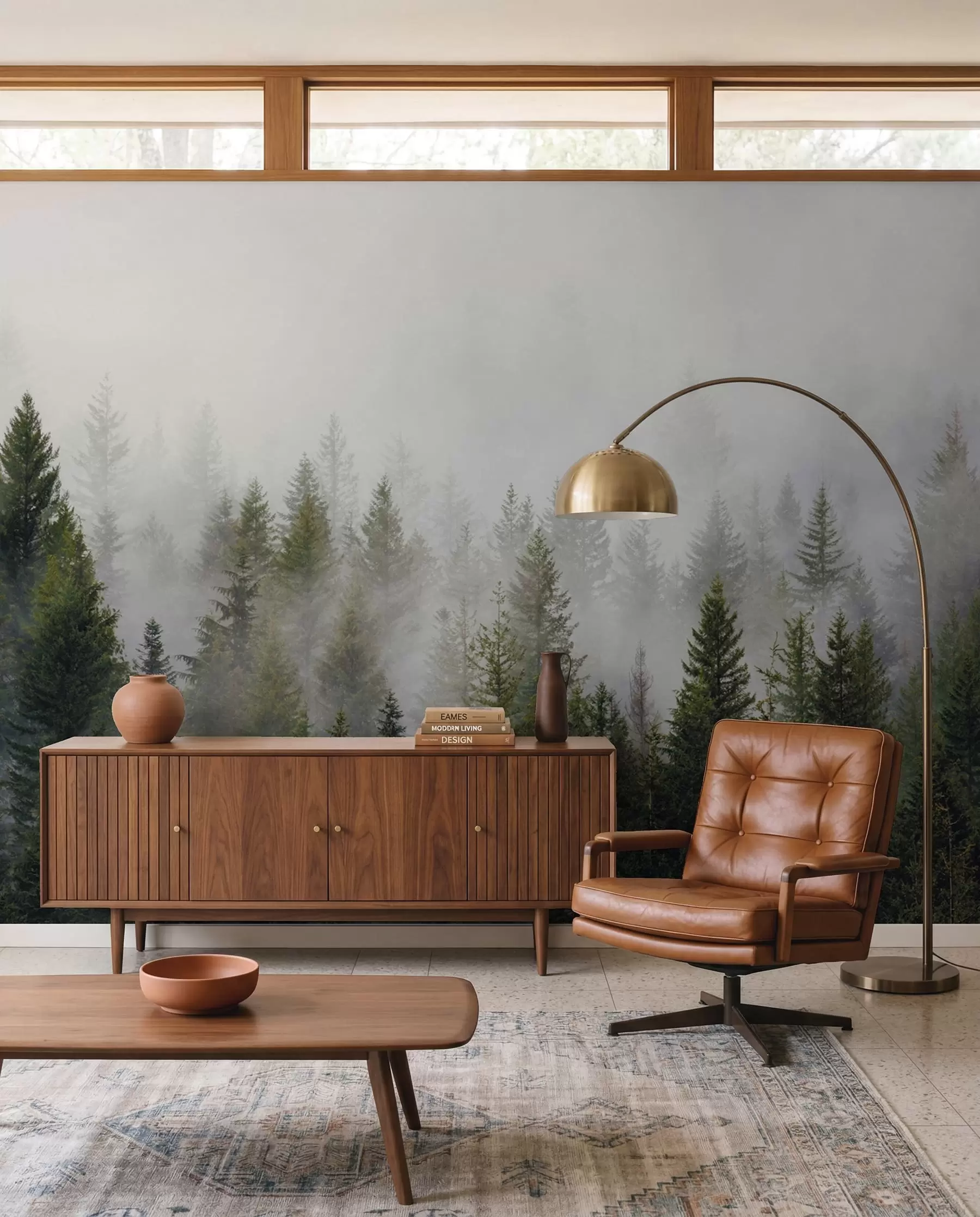 Fotobehang Bos in de mist u37073