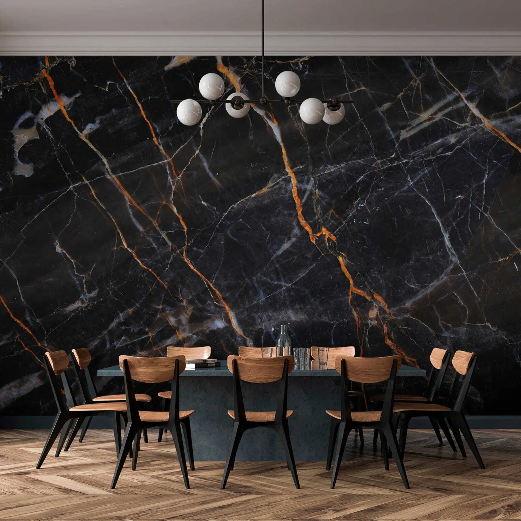 Fotobehang Zwart klassiek marmer u37463