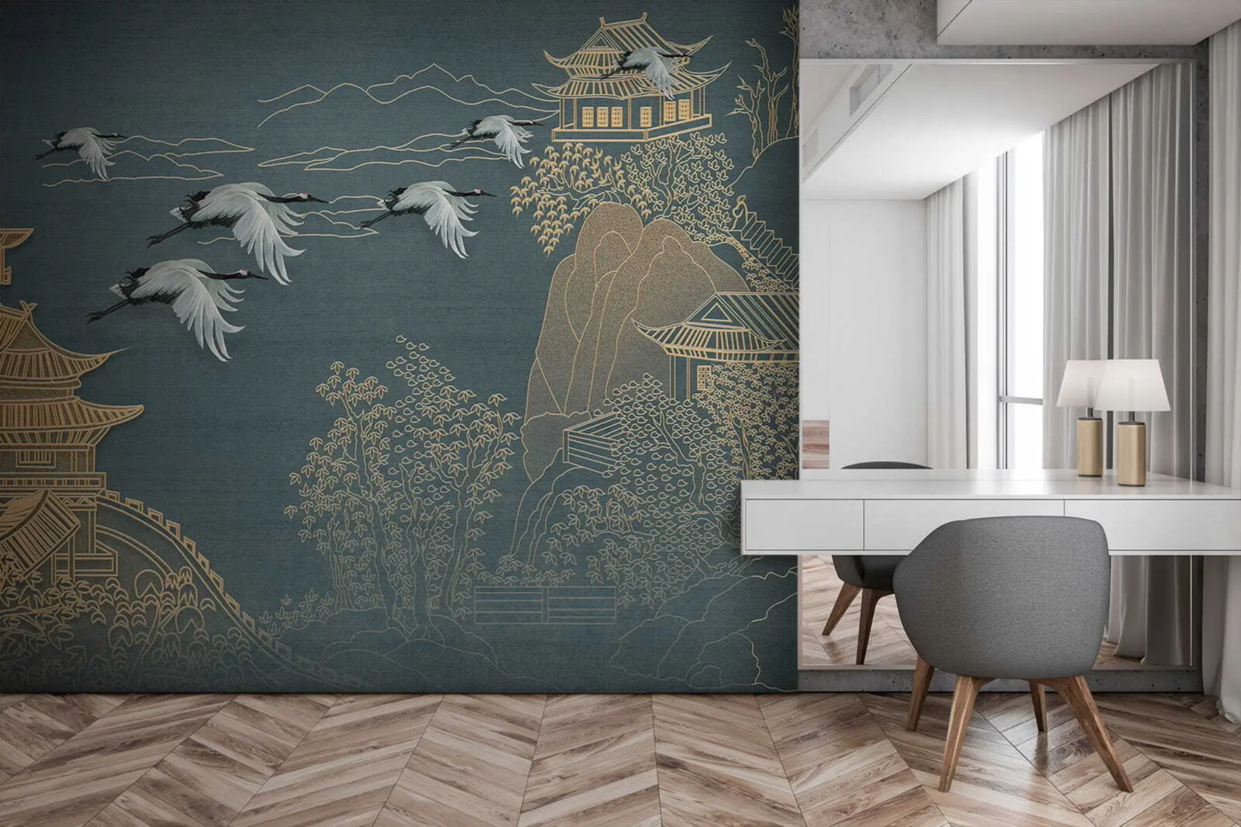 Fotobehang Tekening in Japanse stijl u38720