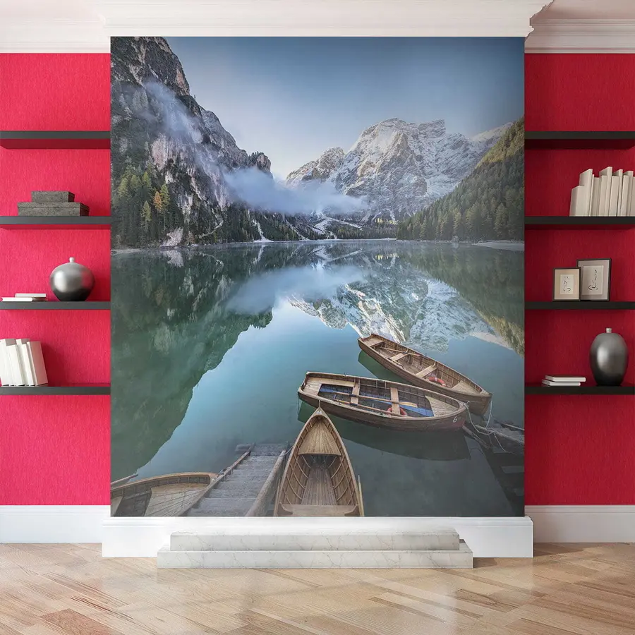 Fotobehang Landschap met boten u44826