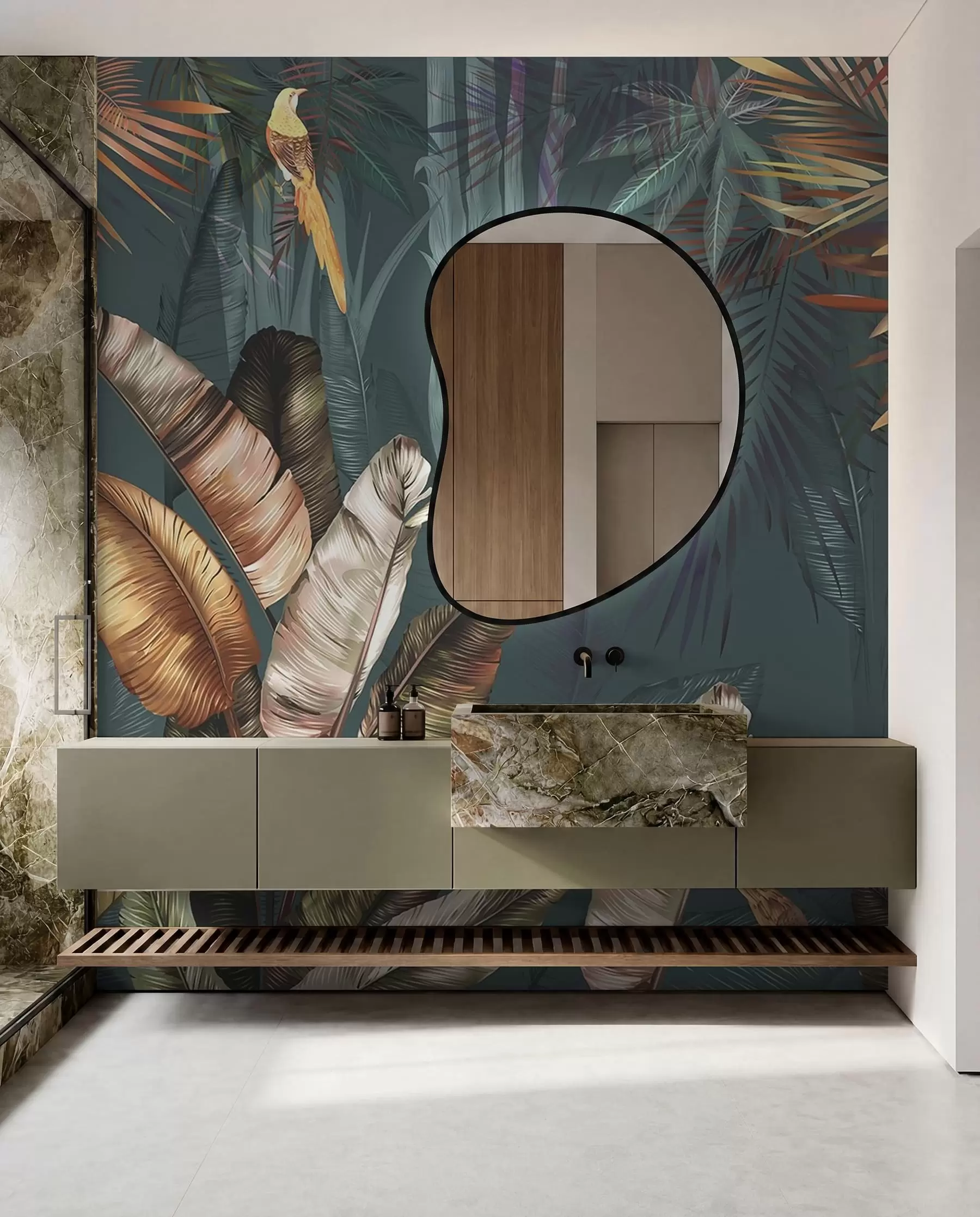 Fotobehang Heldere tropische jungle u50468