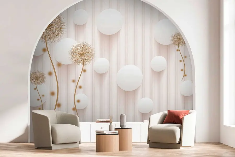 Fotobehang Ballen en paardebloemen u52503