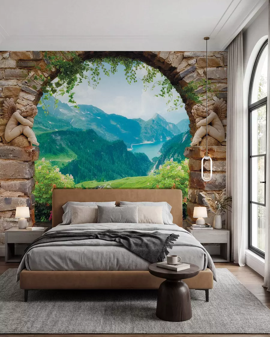 Papier peint photo Arche surplombant les montagnes u52506