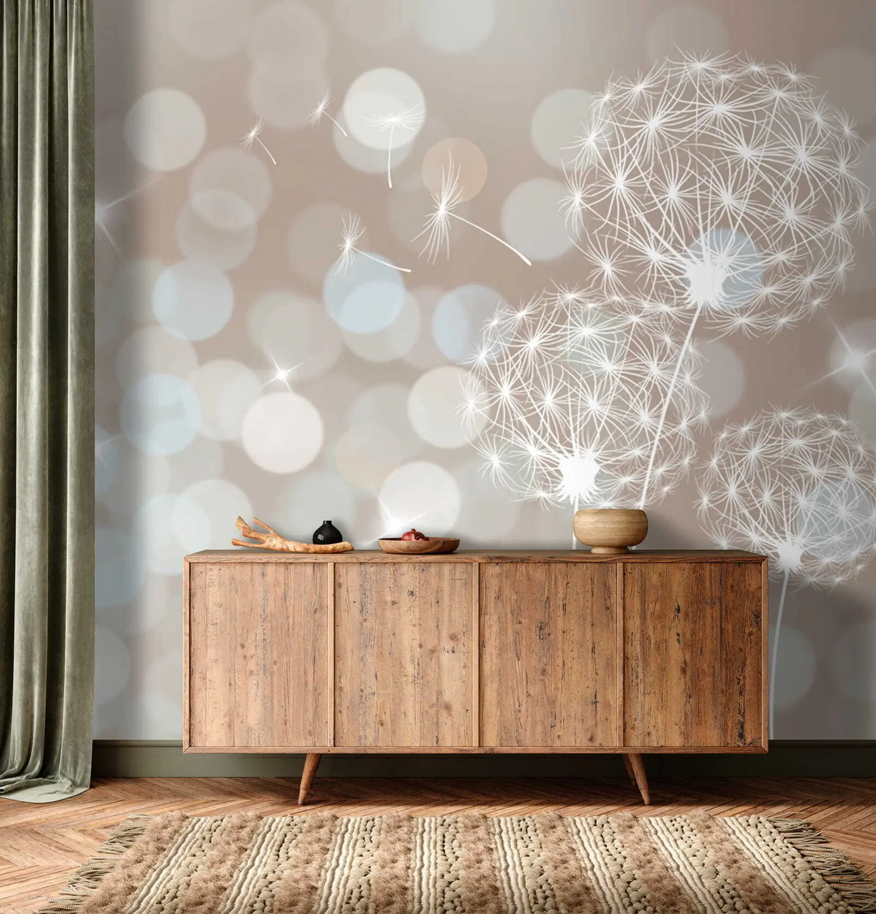 Fotobehang Paardebloemen in glans u52507