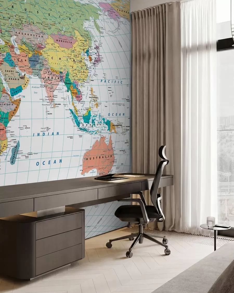 Fotobehang Wereldkaart u53652