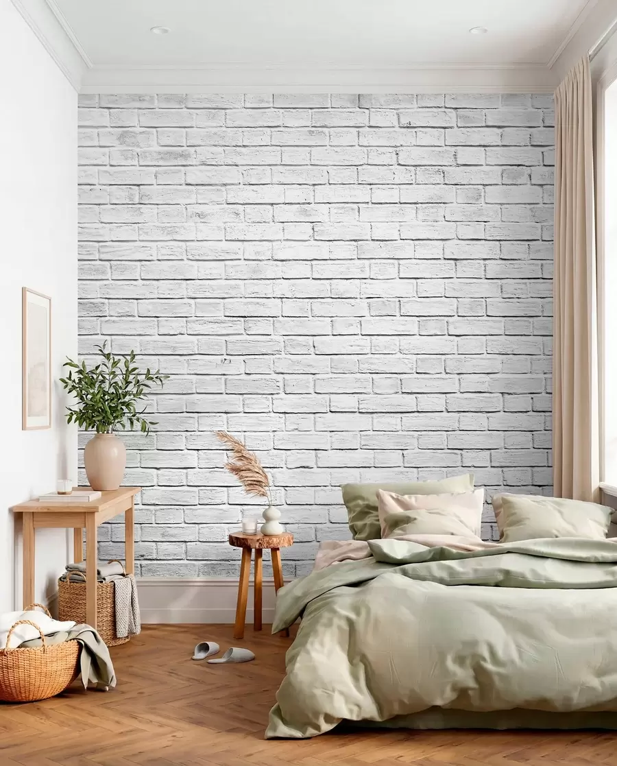 Papier peint photo Mur de briques blanches u54004
