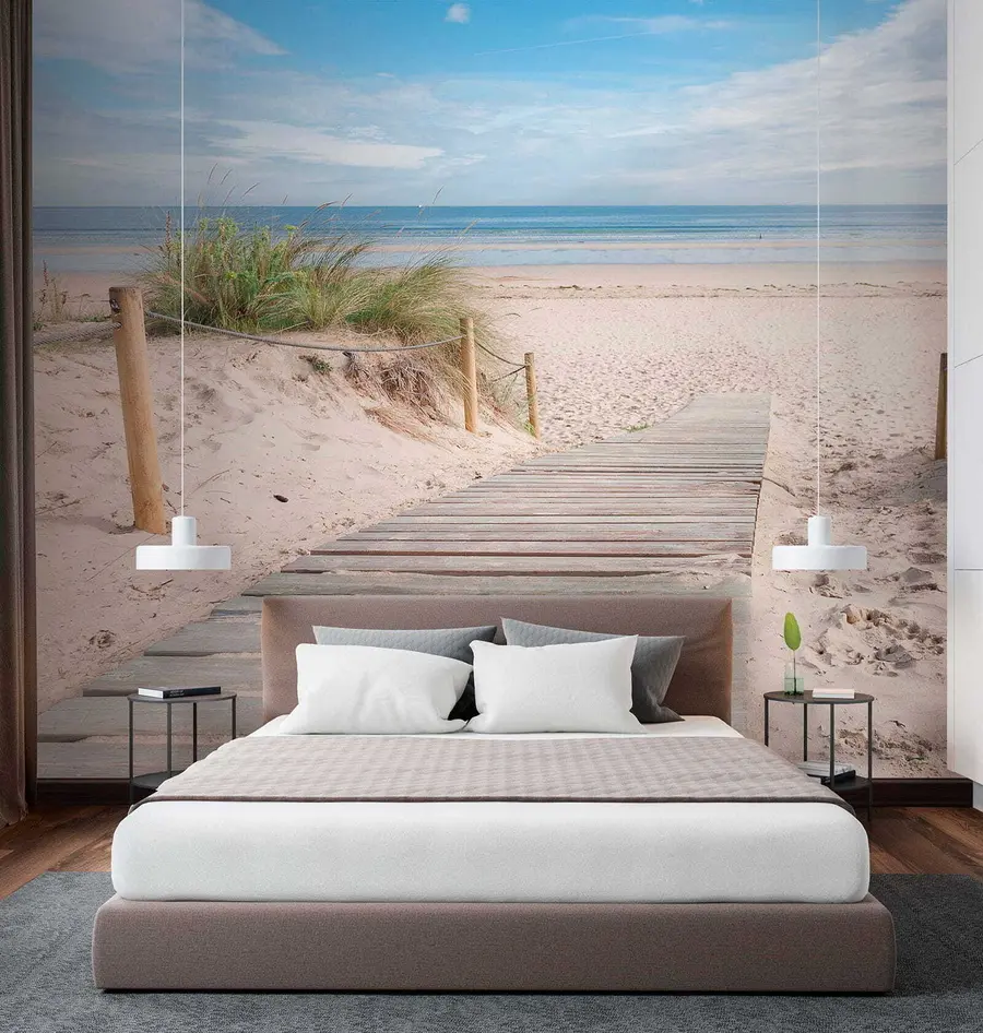 Papier peint photo Chemin vers la plage de sable u54357