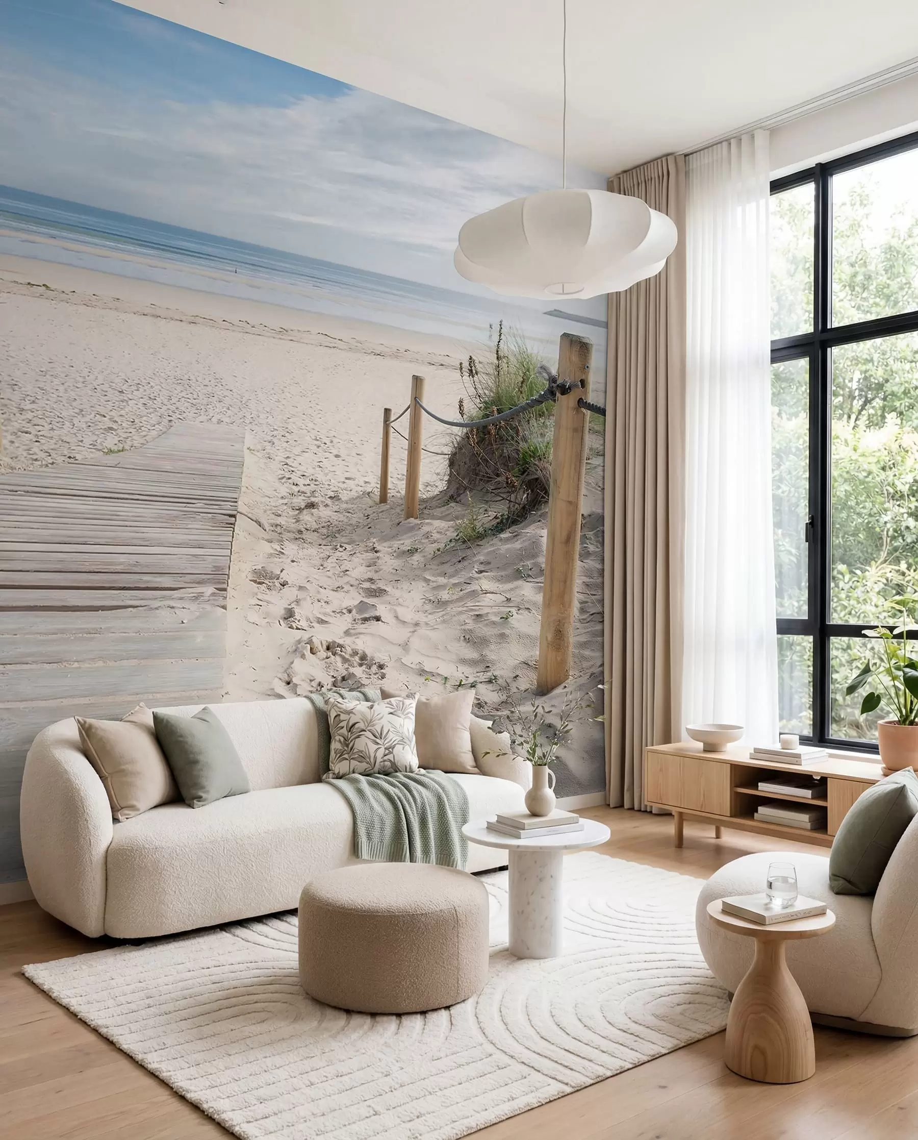 Fotobehang Pad naar het zandstrand u54357