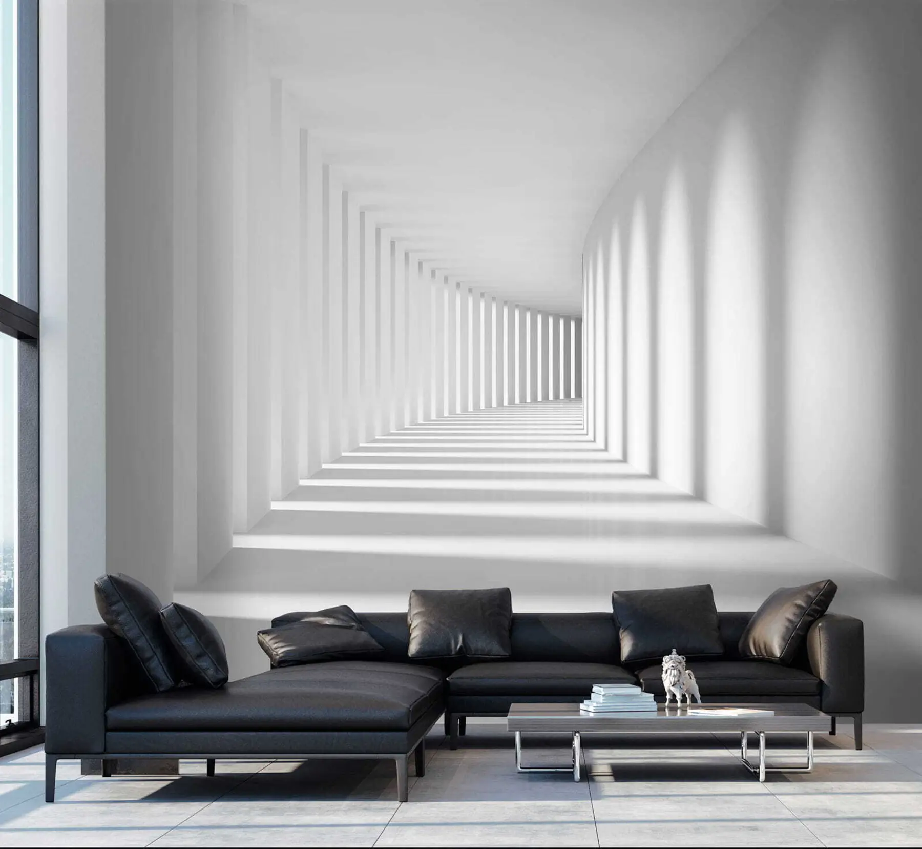 Fotobehang Schaduwen in de tunnel u55301