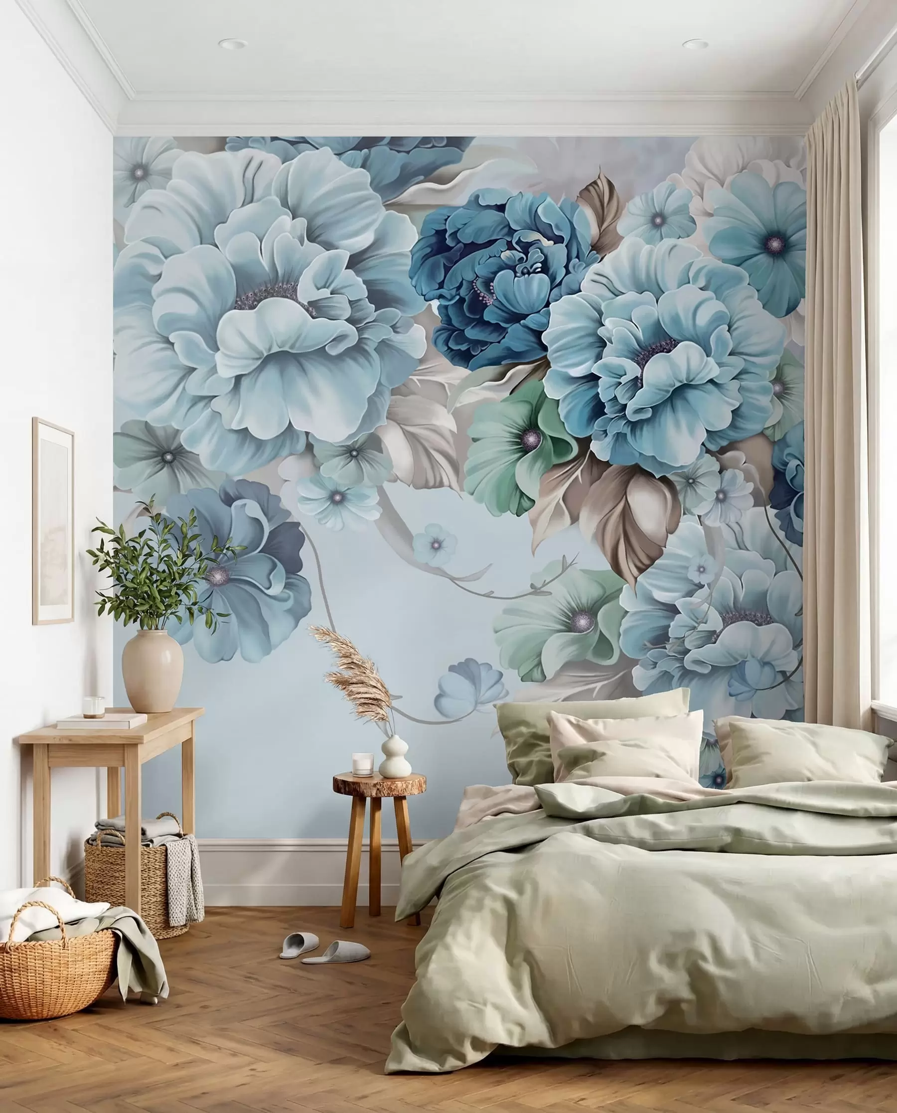 Papier peint photo Bouquet de fleurs bleues u59900