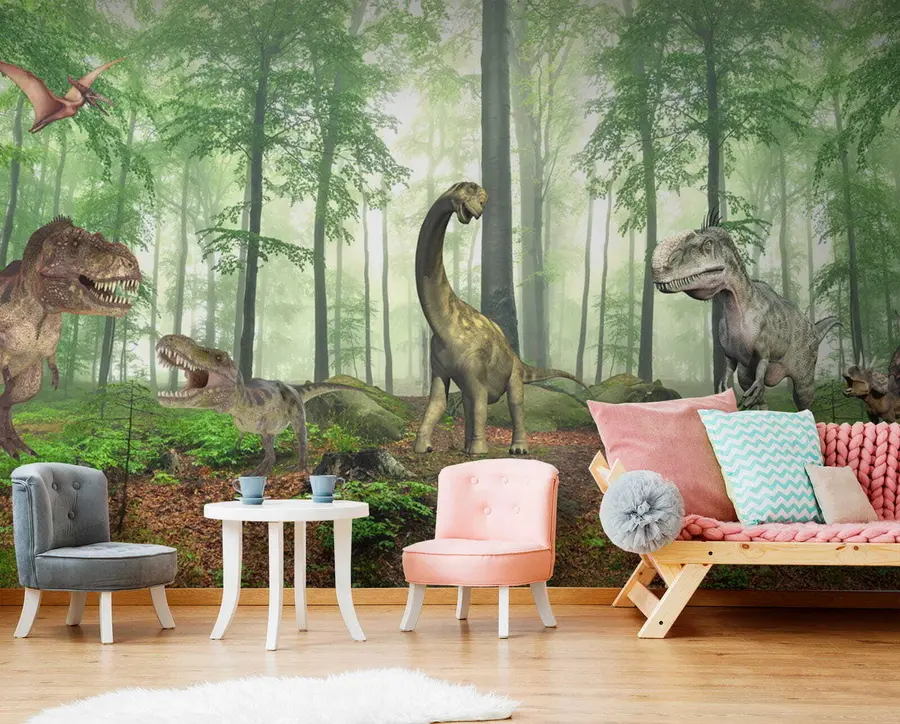 Papier peint photo Les dinosaures dans la forêt u60039