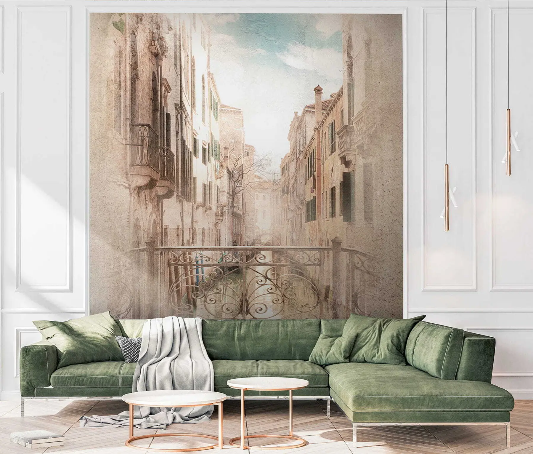 Fotobehang Balkon, Italiaanse straat u60320
