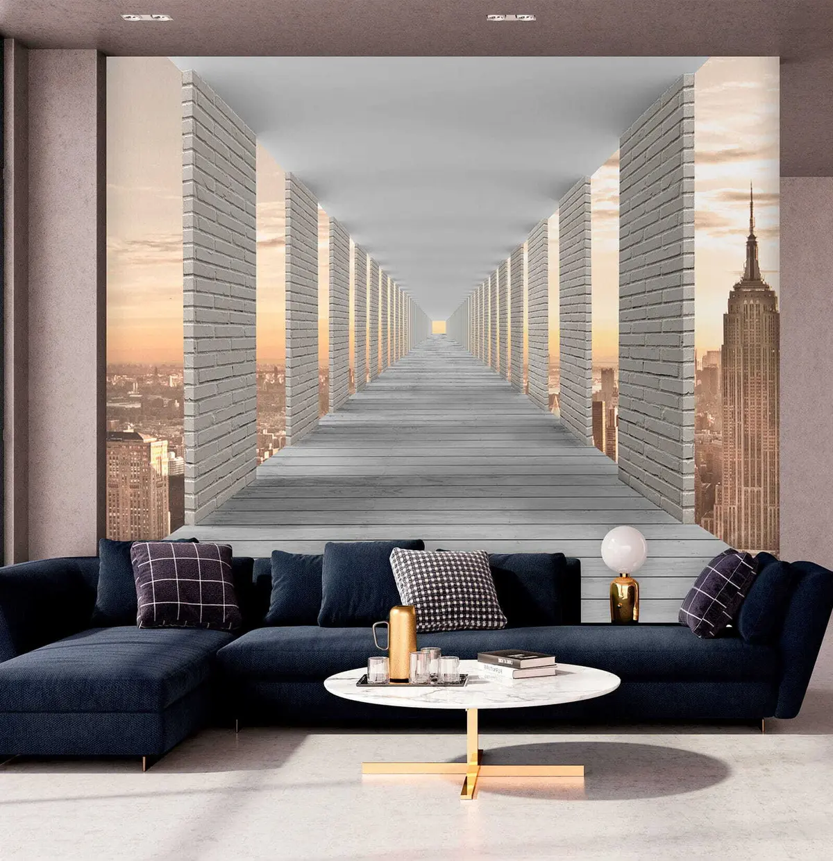 Papier peint photo Tunnel surplombant New York u59788