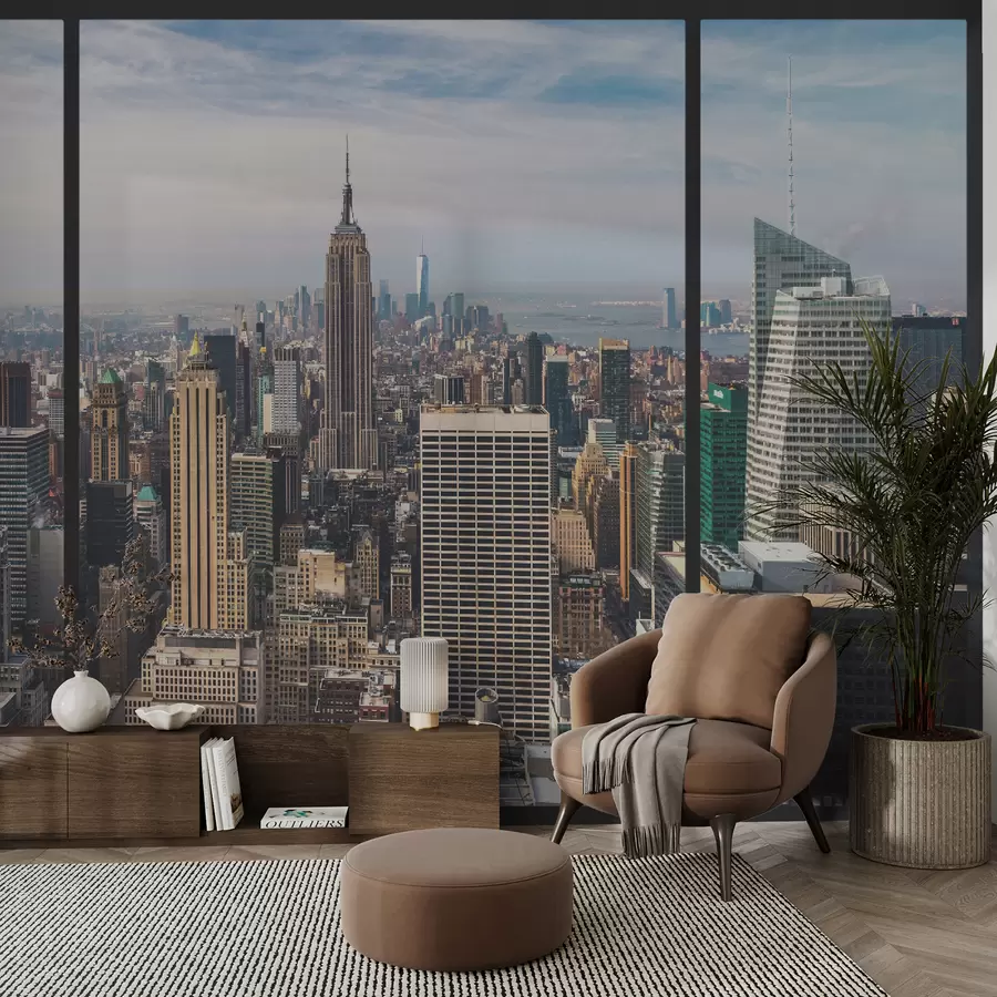 Fotobehang Uitzicht op de stad u68001