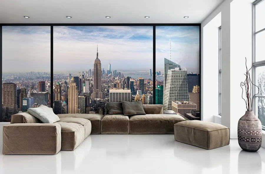 Fotobehang Uitzicht op de stad u68001