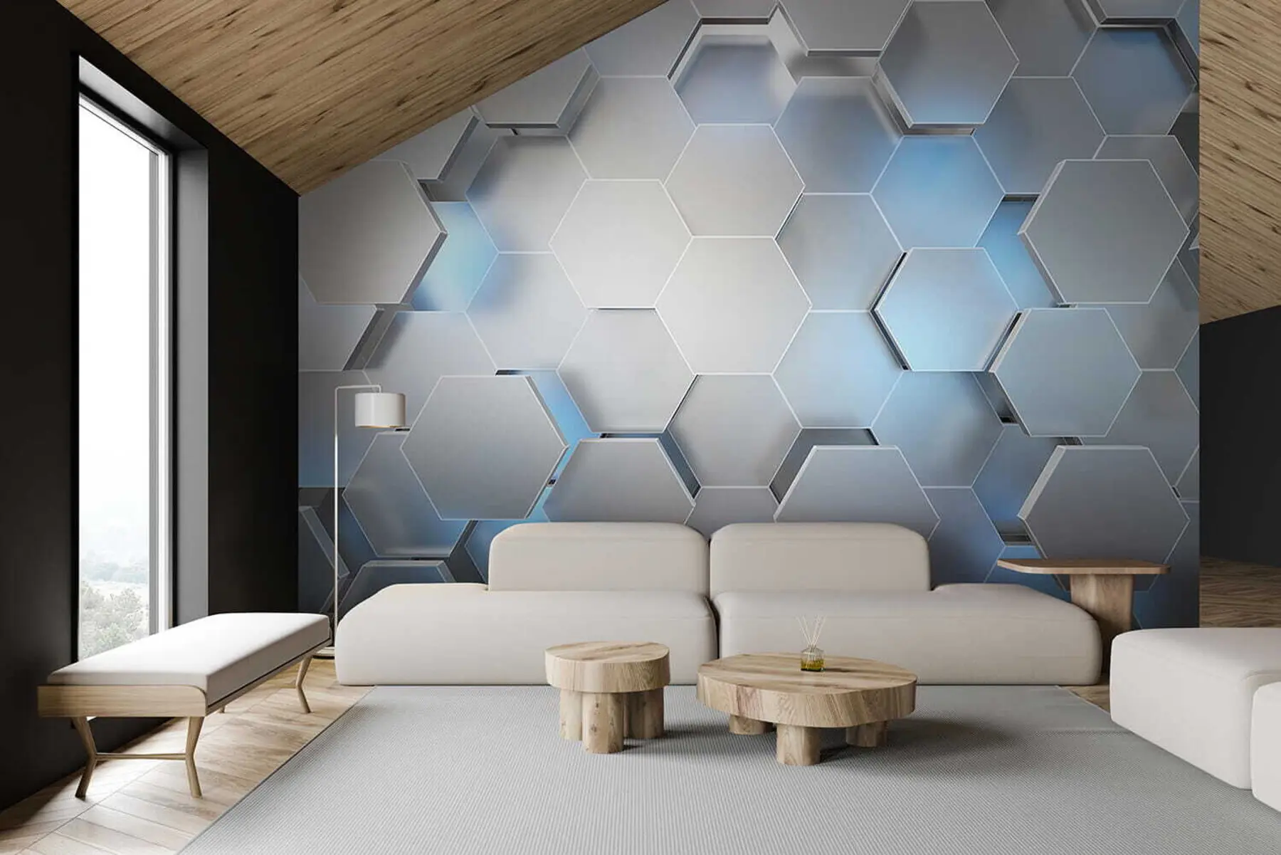 Fotobehang Azuur, blauw en rechthoek u59733